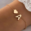 Image of English Letter Graceful Personality Alloy Heart-shaped Letter Bracelet Shopping