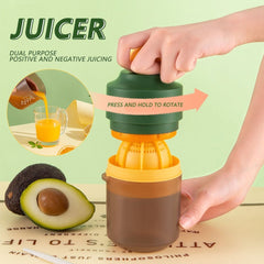 Mini Portable Manual Juicer Citrus Juicer Manual Lemon Squeezer Lime Orange Juicer Homemade DIY Fruit Orange Separating Juicer Fruit Separator Not Splash Semi-Transparent Non-electric Lemon Squeezer Shopping