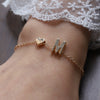 Image of English Letter Graceful Personality Alloy Heart-shaped Letter Bracelet Shopping