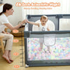 Image of Large Baby Playpen79x71, Extra Large Play Pen For Babies And Toddlers, Play Yard With Gate, Baby Fence With Breathable Mesh, Safety Indoor & Outdoor Activity Center Grey Shopping