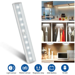 Wireless Motion Sensor Under Cabinet Closet LED Light Kitchen Counter Night Lamp Shopping