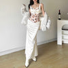 Image of Slim-fitting Suspenders Vest Fashion High Waist Skirt Suit Shopping