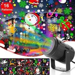 Christmas Party Lights Snowflake Projector Light Led Stage Light Rotating Xmas Pattern Outdoor Holiday Lighting Garden Christmas Decor Shopping