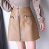 Image of Bag Hip High Waist Thin Sheep Skin Skirt Shopping