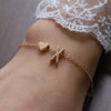 Image of English Letter Graceful Personality Alloy Heart-shaped Letter Bracelet Shopping