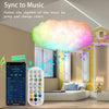 Image of USB Cloud Light APP Control Music Synchronization 3D RGBIC Ambient Light Lightning Simulation Clouds Bedroom Room Light Shopping