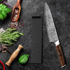 Image of Japanese Vanadium Steel Chef Knife, 7.8 INCH Sharp Kitchen Knives With Laser Pattern And Rosewood Handle Shopping