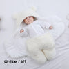 Image of Winter Baby Sleeping Bag Bear Nap Printed Sleeping Bag, Suitable For Babies Aged 0-10 Months, Soft Nap Mat With Removable Pillow Shopping