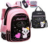 Image of Kids School Cute Cat Print Backpack Shopping