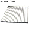 Image of Kitchen Stainless Steel Sink Drain Rack Roll Up Dish Drying Drainer Mat Shopping