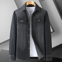 Denim Long Sleeve Shirt Casual Coat Shopping