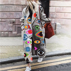 Autumn And Winter Elegant Women's Fashion Lapel Collar Button Long Coat Shopping