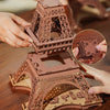 Image of Rolife Night Of The Eiffel Tower Large Wooden Puzzle With 4 Light Shows For Gift Shopping