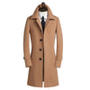 Image of Wool Men's Mid-length Korean Version Slim-fit British Style Business Windbreaker Coat Shopping