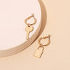 Image of Niche Normcore Bag Personality Asymmetric Earrings Shopping