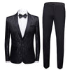 Image of Men's Floral Suit Trousers Suit Slim-fit Banquet Stage Wear Shopping