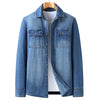 Image of Denim Long Sleeve Shirt Casual Coat Shopping