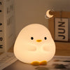 Image of Cute Duck LED Night Lamp Cartoon Silicone USB Rechargeable Sleeping Light Touch Sensor Timing Bedroom Bedside Lamp For Kid Gift Home Decor Shopping