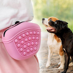 Bag Silicone Feed Dogs Treat Pouch Pet Training Bag Bundle Pocket Waist Pack Pet Portable Dog Training Waist Bag Treat Snack Bait Dogs Soft Washable Outdoor Feed Storage Pouch Food Reward Silica Bags Shopping