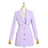 Image of Elegant Light Purple Button Detachable Jacket Shopping