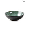 Image of Creative Western Food Plate Vegetable Plate Kiln Change Peacock Green Bowl Shopping