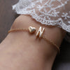 Image of English Letter Graceful Personality Alloy Heart-shaped Letter Bracelet Shopping