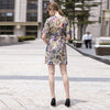 Image of Summer New Women's Round Neck Shirt With Half Sleeve Printed Nail Baht Dress Shopping