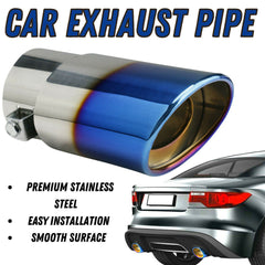 Car Exhaust Pipe Tip Rear Tail Throat Muffler Stainless Steel Round Accessories Shopping