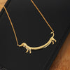 Image of Women's Fashion Creative Niche Sausage Dog Cute Necklace Shopping