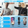 Image of Wireless Lavalier Lapel Microphone For IPhone IPad Professional Wireless Clip Mic - Cordless Omnidirectional Condenser Recording Mic For Interview Video Podcast Vlog YouTube Shopping