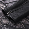 Image of Embroidered Men's Motorcycle Leather Jacket Shopping