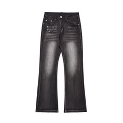 Slightly Flared Denim Trousers Men's Fashion Shopping