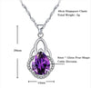 Image of Emma Manor 14k White Gold Plated 5A Pear Shape Cubic Zirconia Crown Pendant Necklace For Women Shopping111