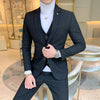 Image of Fashionable Men's Plus Size Striped Suit Shopping