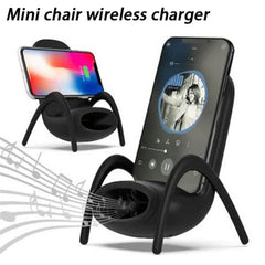 Portable Mini Chair Wireless Charger Desk Mobile Phone Holder Wireless Charger 10W Fast Charge Special Gift Shopping