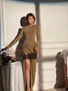 Image of Women's Slim Fit Wrapped Hip Long Sleeve Dress Shopping