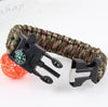 Image of Emergency Paracord Bracelets, Survival Bracelet With Embedded Compass Whistle Survival Fire Starter Scraper Accessories, Suit For Hiking, Camping, Fishing And Hunting Shopping