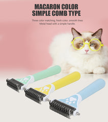 Dog Brush Pet Hair Remover Double Sided Open Knot Comb Dog Dematting Tool Deshedding Dog Brush - Double-Sided Pet Hair Remover For Cats & Dogs - Undercoat Grooming Rake For Shedding Shopping