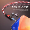 Image of 540 Rotate Luminous Magnetic Cable 3A Fast Charging Mobile Phone Charge Cable For LED Micro USB Type C For I Phone Cable Shopping111