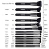 Image of 15Pcs Black Make Up Brushes Woman Set With Bag Foundation Eyeliner Eyeshadow Shopping111