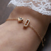 Image of English Letter Graceful Personality Alloy Heart-shaped Letter Bracelet Shopping