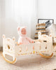 Image of ROBOTIME Doll Crib Wooden Baby Doll Cradle Doll Bed Doll Furniture Accessories Doll Rocking Cradle With Bedding For 18 Inch Dolls Shopping