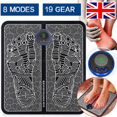 EMS Foot Massager Mat Electric Pad Blood Muscle Circulation Relief Pain LED USB Shopping