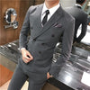 Image of Men's Double Breasted Slim Fit Casual Suit Pants Set Shopping