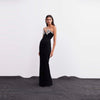 Image of Sexy Rhinestone U-neck Sleeveless Backless Long Bandage Dress Slim Fit Skinny Dress Shopping