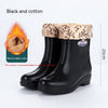 Image of Work Wear Waterproof Fleece-lined Stylish Rain Boots Women Shopping