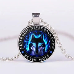 Wolf Totem Time Stone European And American Metal Sweater Pendant Necklace Shopping