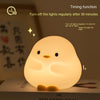 Image of Cute Duck LED Night Lamp Cartoon Silicone USB Rechargeable Sleeping Light Touch Sensor Timing Bedroom Bedside Lamp For Kid Gift Home Decor Shopping