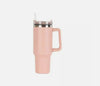 Image of Stainless Steel Water Tumbler 40 Oz Cup Handle Straw Insulated Bottle Dupe Mug Shopping