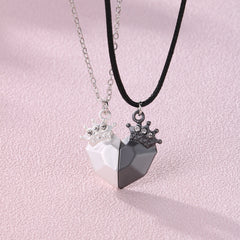 Love Crown Wish Stone Necklace Fashion Alloy